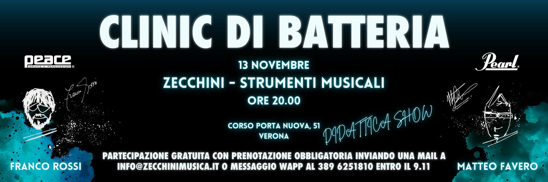 CLINIC BATTERIA CON FRANCO ROSSI E MATTEO FAVERO