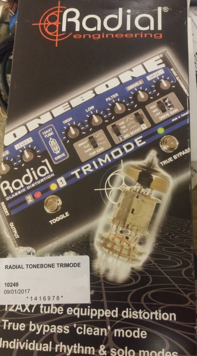 【特上品】ラディアル トーンボーン トライモード Radial Tonebone Trimode 真空管 Distortion 極上 美品 エフェクター アナログの歪み ディストーション